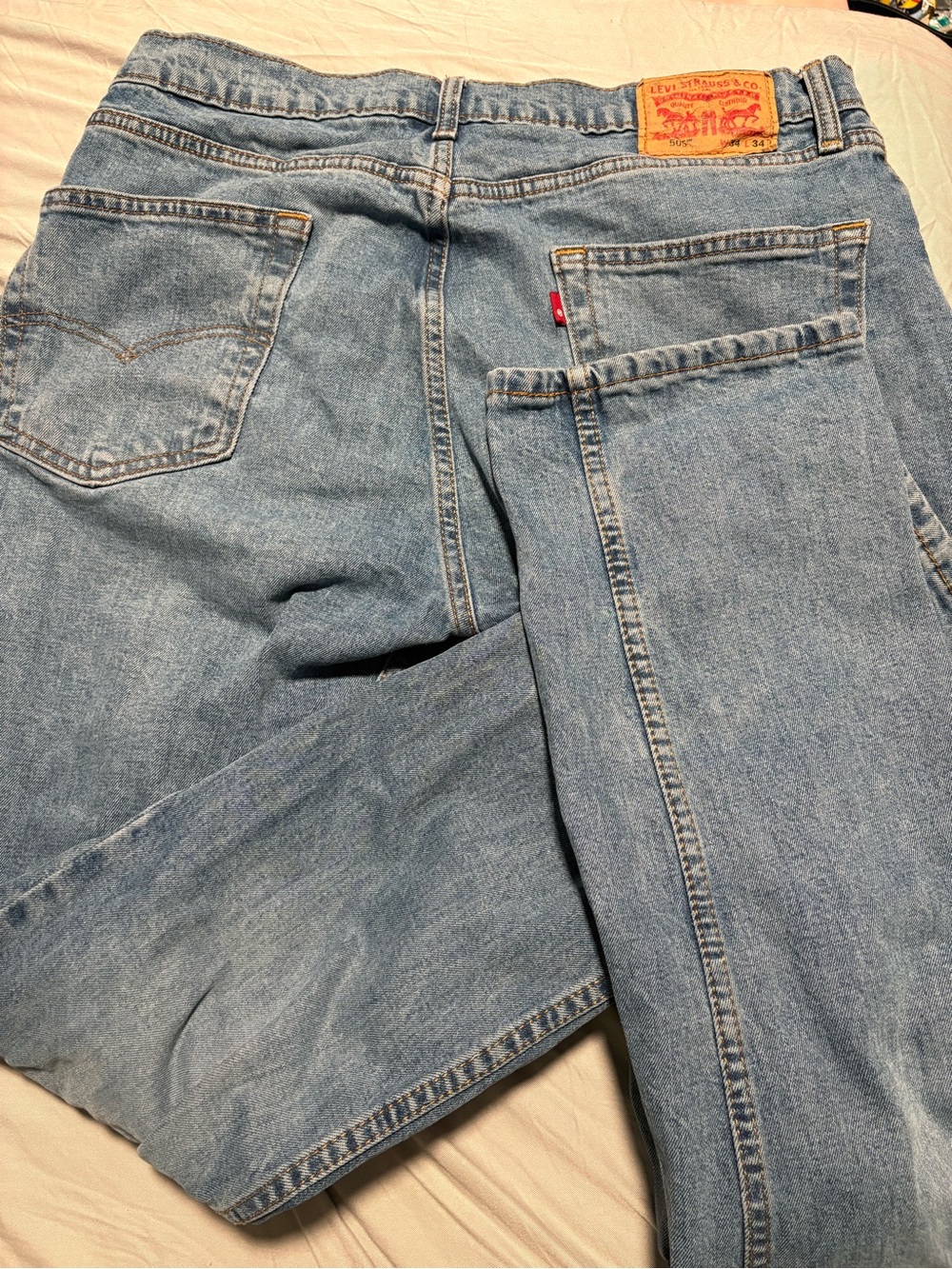Levi's 505 Men's Light Wash Straight Leg Jeans